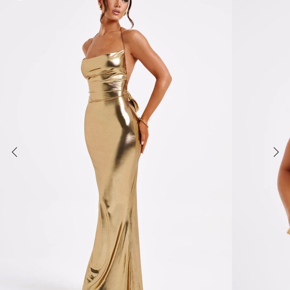 TALISA MAXI DRESS - GOLD - Picture 2 of 4